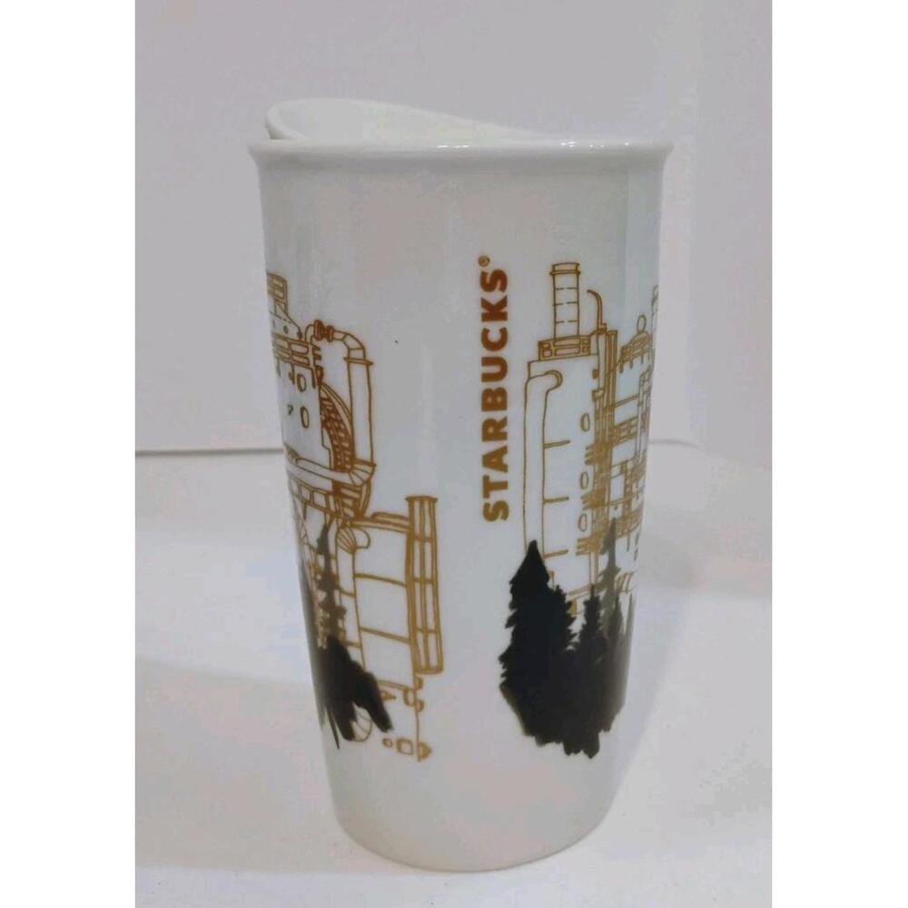 Starbucks Seattle Gasworks Park Ceramic Travel Tumbler Mug Dot Collection - Picture 5 of 8